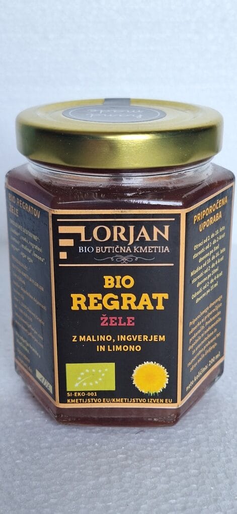 BIO regrat žele z malino, ingverjem in limono